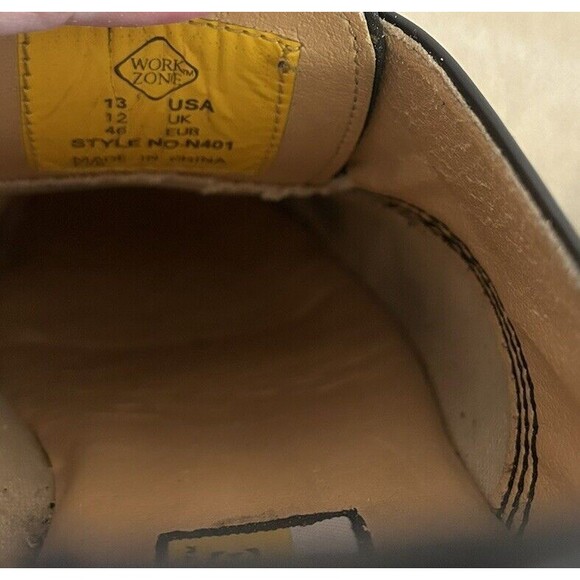 Work Zone N401 Men's Size 13 Oxford Black Oil Resistant Work Safety Shoes - Picture 11 of 11